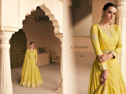 Indian party gown in 4 colours