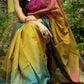 Silk cotton multi shades saree