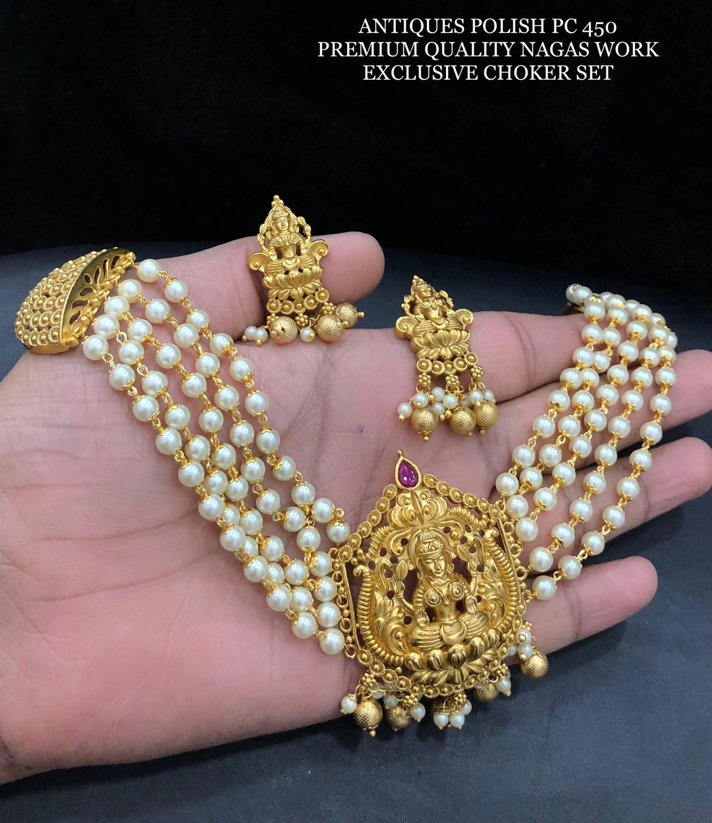 Antiques finish Nagas work choker set