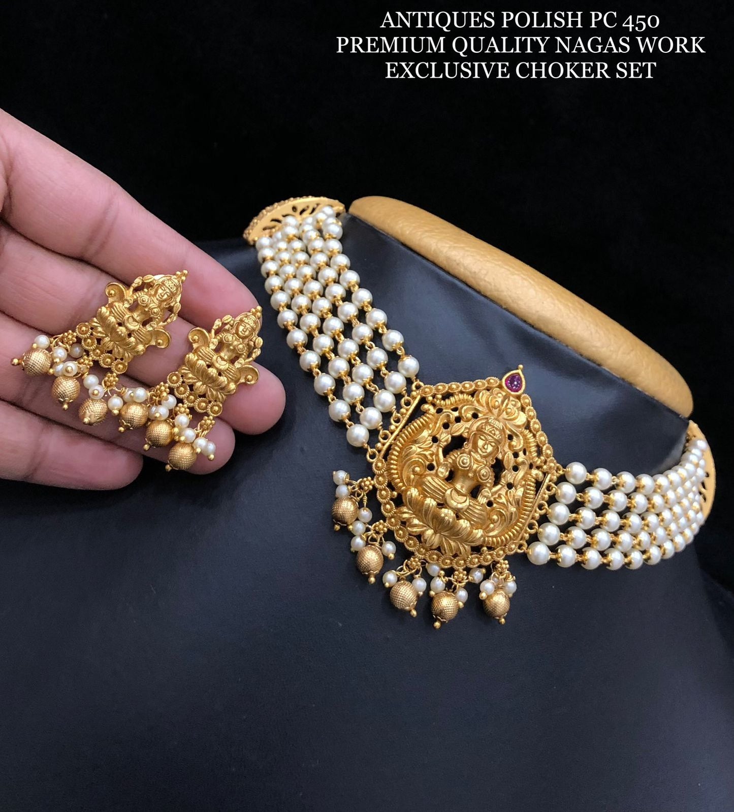 Antiques finish Nagas work choker set
