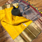 Bright yellow saree kanchipuram saree