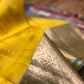 Bright yellow saree kanchipuram saree