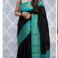 Turquoise and navy blue saree Madurai sungudi cotton saree