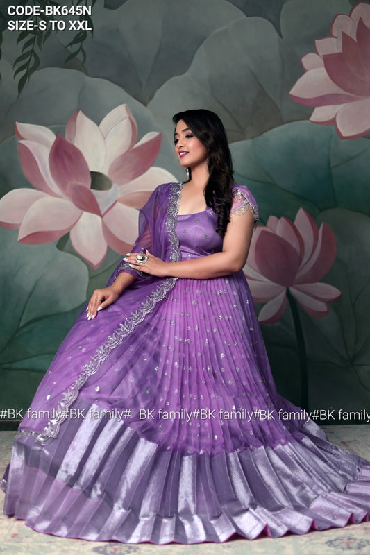 Charming Lilac Organza Dresss