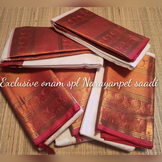Onam specail - Narayanpet cotton sarees