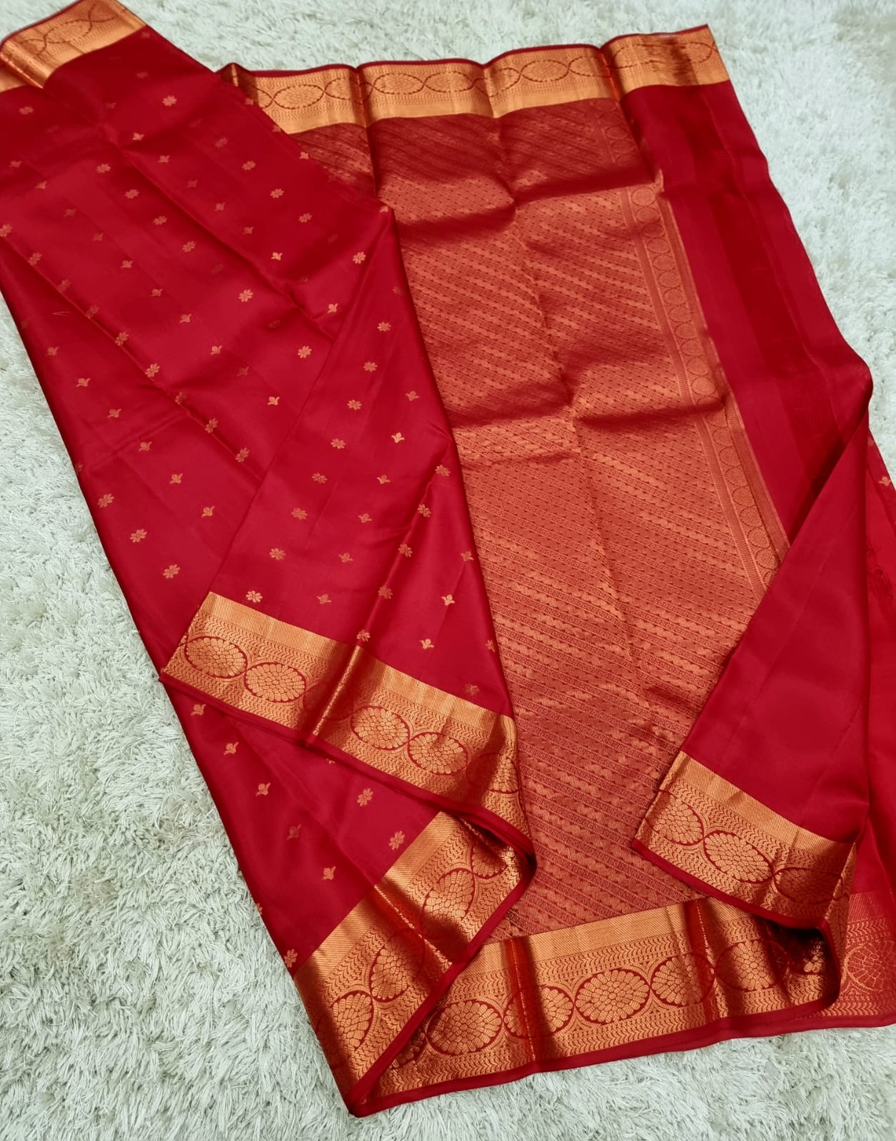 Red bridal saree - kanchipuram pure silk