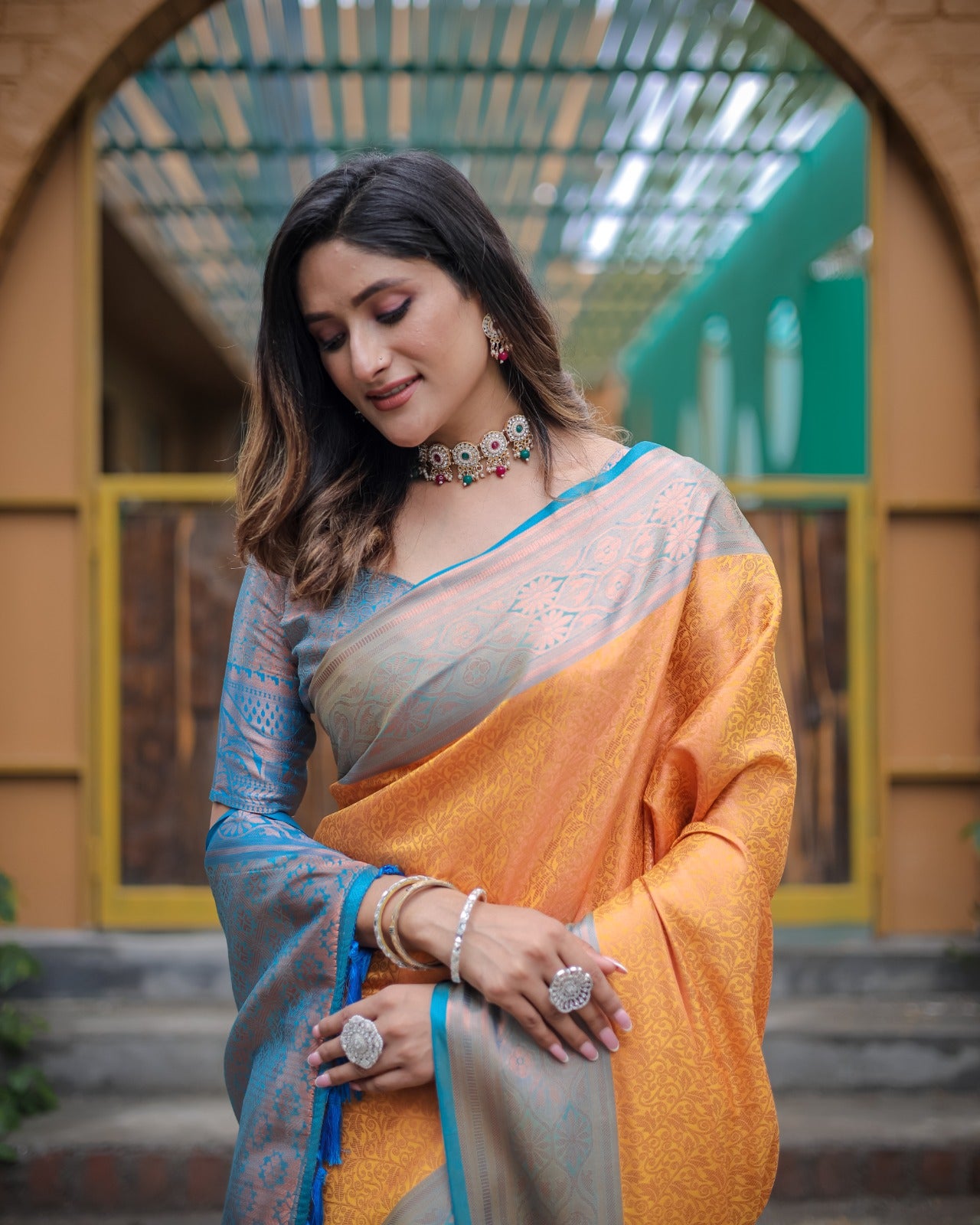 Soft silk banarasi kind fancy saree