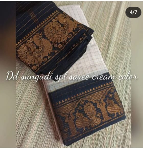 DD style Madurai sungudi cotton saree