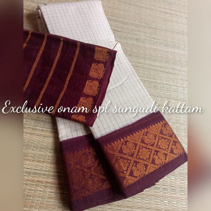 DD style Madurai sungudi cotton saree