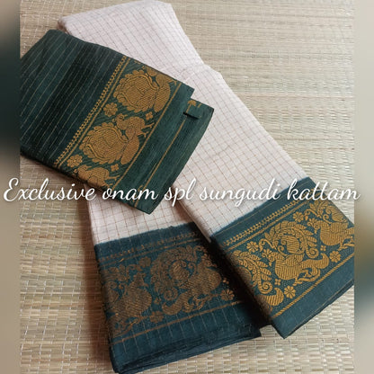 DD style Madurai sungudi cotton saree