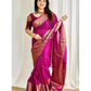 Semi banarasi warm silk - Rani pink