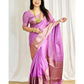 Semi banarasi warm silk - Rose pink