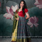 Grey and pink Pattu Gown