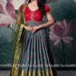Grey and pink Pattu Gown