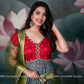Grey and pink Pattu Gown