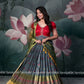 Grey and pink Pattu Gown