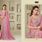 Dusty pink party wear saree