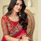 Chilli Red party wear saree