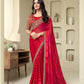Chilli Red party wear saree