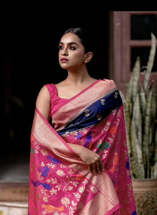 Kanji Banarashi silk - meena weaving saree