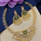 Gold plated cz stone necklace set
