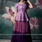 The kalamkari peplum top of this lehenga set