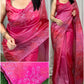 Cut work Organza party wear saree