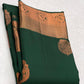 Bottle green with copper border bridal saree - kanchivaram silk saree with silk mark certificate