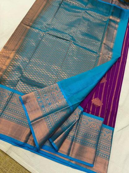 Pattu saree - Puple and Blue