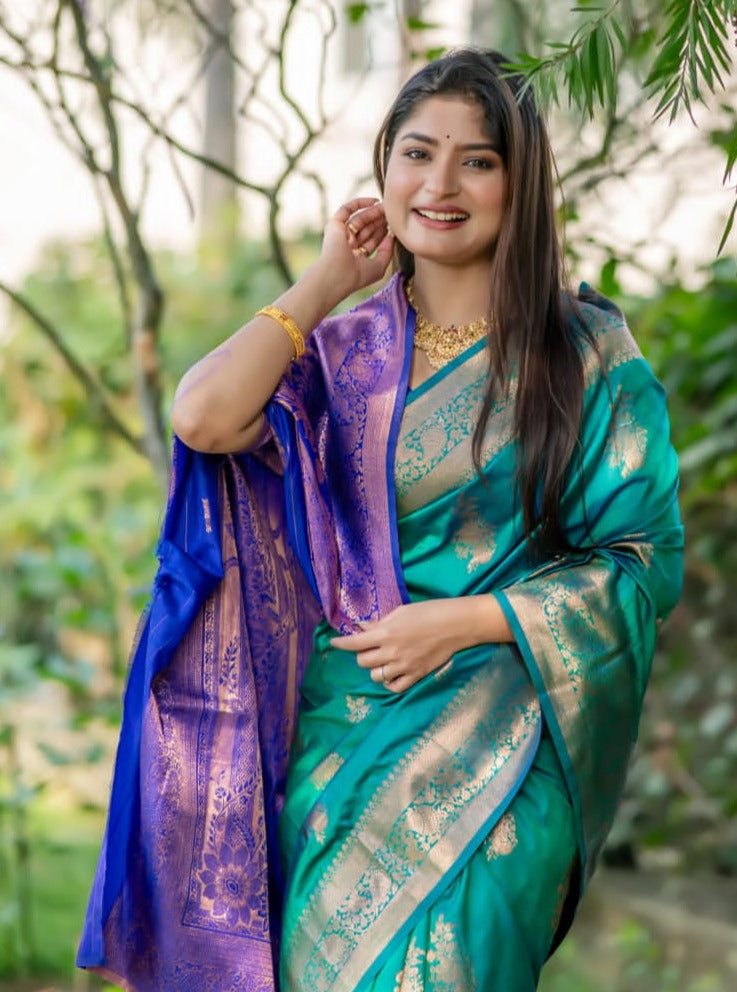 Turquise saree