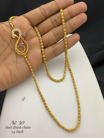 Matte finished 24 inches Thali / Manglasutra chain