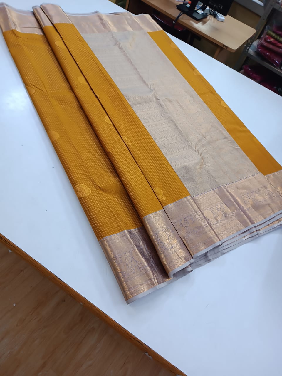 Semi kanchipuram - zari work wedding saree 2