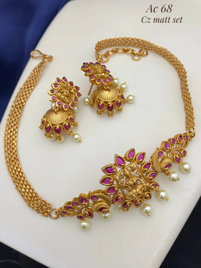 Indian Necklace Sets Uk - Zayridh green Jhumar set | Zayridh