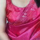 Cut work Organza party wear saree