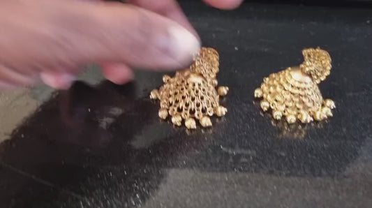 Matt finish Premium quality Jhumki - indian Jhumuka earrings