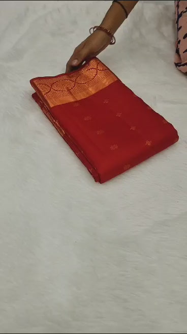 Red bridal saree - kanchipuram pure silk