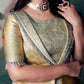 Golden banarasi pattu gown
