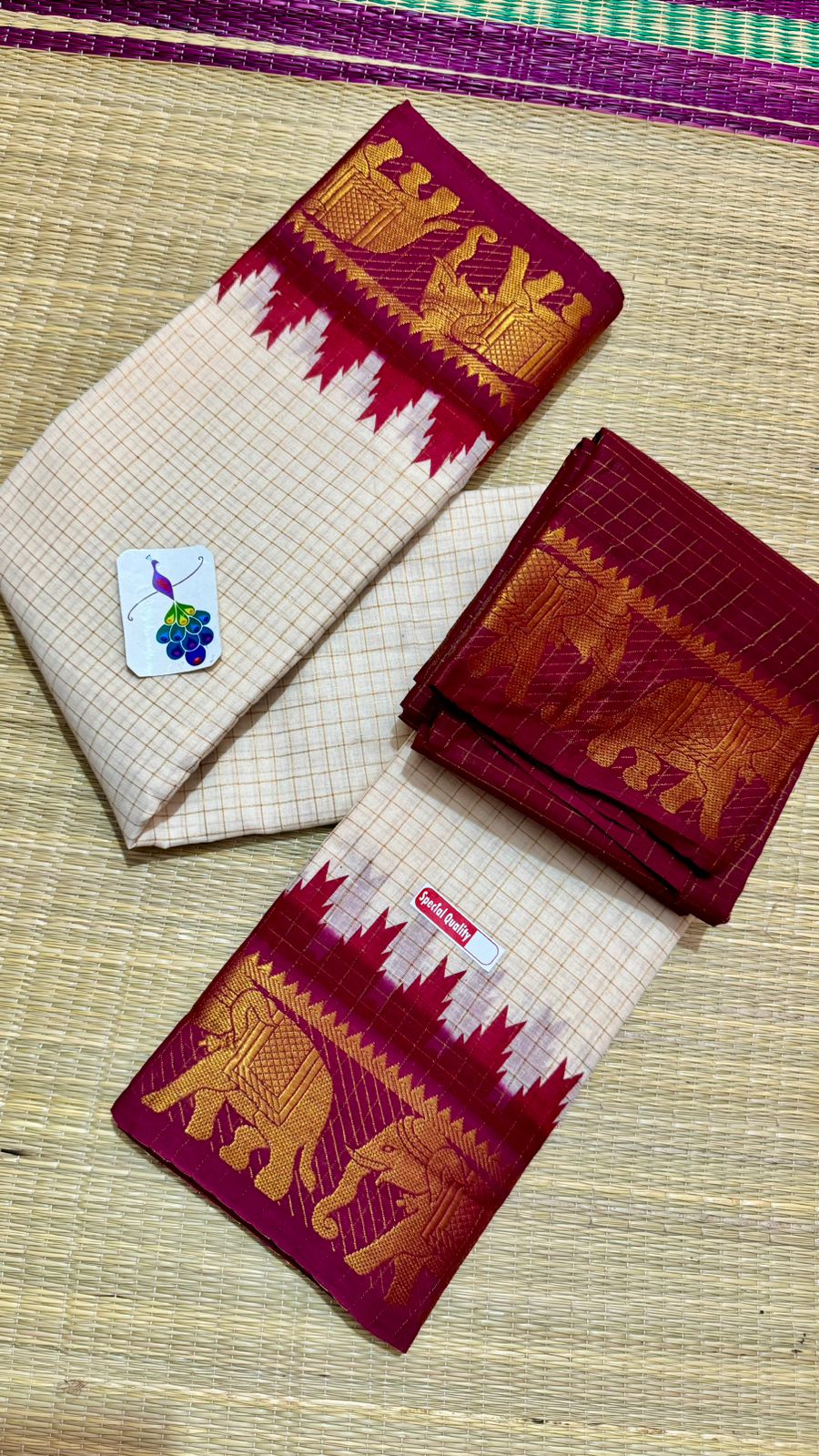 Rashmika saree - sungudi cotton saree