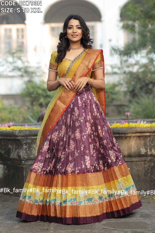 Banarasi silk floral lehenga