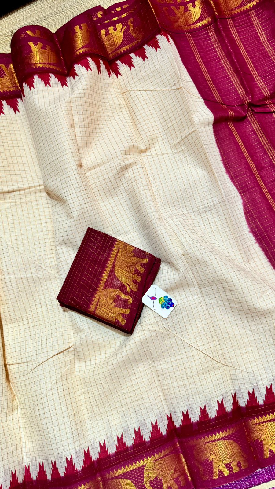 Rashmika saree - sungudi cotton saree