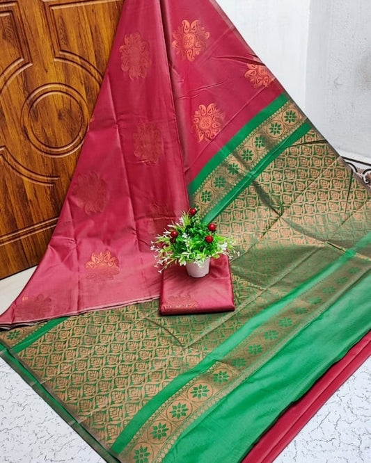 Vivid Burgundy with Sea Green, indian sarees, borderless light weight sarees, sarees for women in UK