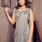 Metallic Shimmer Ready to wear saree Saree - One Minute Saree, ready to wear sarees, party wear saree