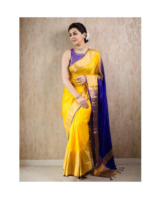 Celebrity Styles to Steal, Uppada pattu plain with long border, Nikki Galrani sarees, sarees for women in uk