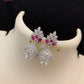 Silver CZ stone jhumka | indian Jewellery Jimiki set | Indian earrings  indian bridal jewellery