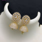 CZ gold finish small jhumka | indian Jewellery Jimiki set | Indian earrings  indian bridal jewellery