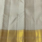 Off white zari waving Bridal pure kanchipuram silk saree 2g gold - wedding silk - soft silk saree - silk mark certified