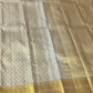 Off white zari waving Bridal pure kanchipuram silk saree 2g gold - wedding silk - soft silk saree - silk mark certified