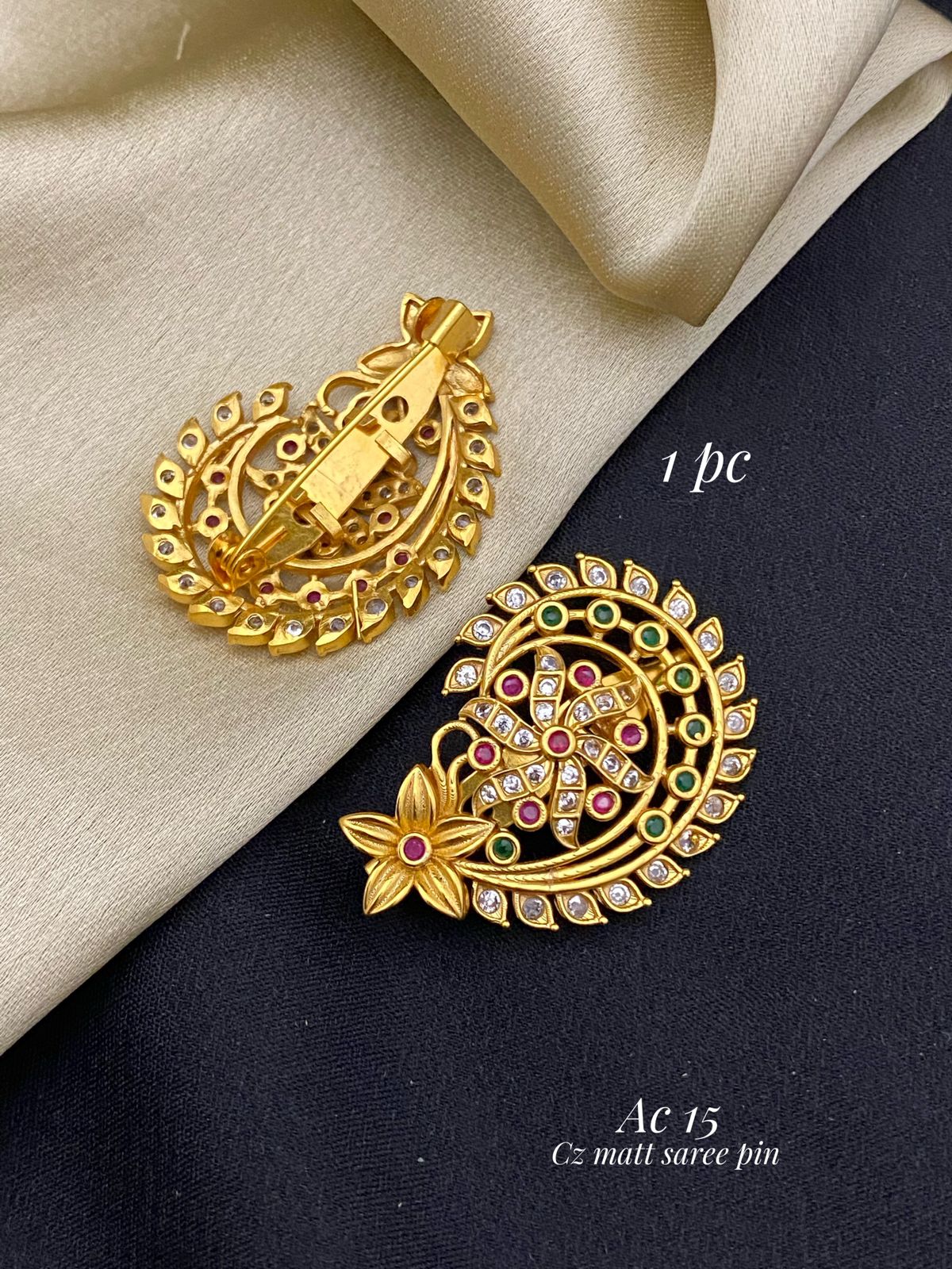Saree Pins, saree brooch, Coat Jacket Pin, Indian Jewellery, sari pin, saree brooch, safety pin, sari clip