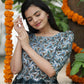 Blue Ombre Indian Gown - Long party dresses