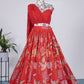 Ready-made lehenga - fully stitched - georgette lehenga With Sequins and Thread Embroidery Work